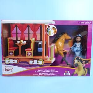 Mattel Spirit Untamed Lucky’s Train Home Playset with Lucky Doll & Accessories